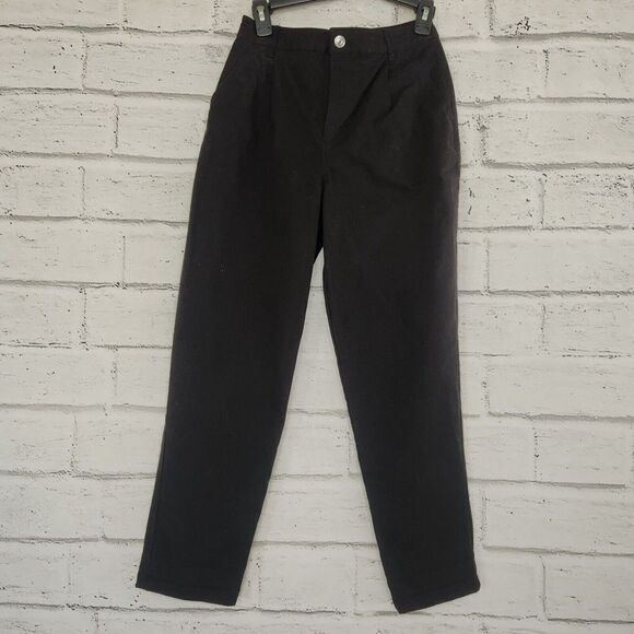 ASOS Design Women's Solid Black Straight-Leg Stretchy Trousers Size 4P Career - Picture 4 of 14